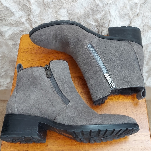 Cole Haan Waterproof Ankle Boots w/fur, sz 7.5 - Picture 3 of 14